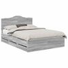 vidaXL Estrutura da Cama com gaveta Sonoma Cinzento 140 x 200 cm