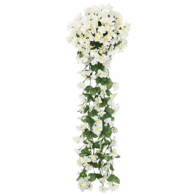 vidaXL Grinaldas de flores artificiais 3 pcs 85 cm branco