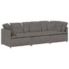 vidaXL Sof&aacute; modular com almofadas tecido corduroy cinzento-claro