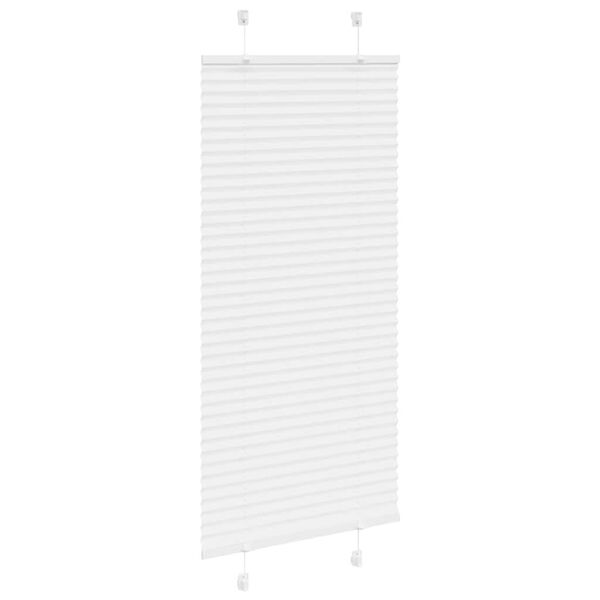 vidaXL Branco Plissada Cega 60x100 cm Largura Tecido 59,4 cm Poli&eacute;ster