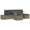 vidaXL Conjunto de Sof&aacute; de Jardim 6 unid. Cinzeto vime PE
