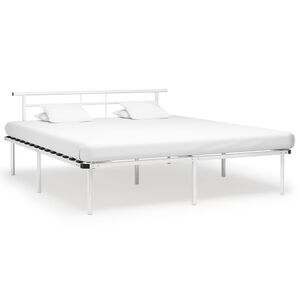vidaXL Estrutura de cama em metal 180x200 cm branco