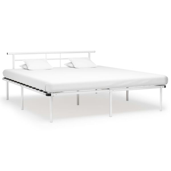 vidaXL Estrutura de cama em metal 180x200 cm branco