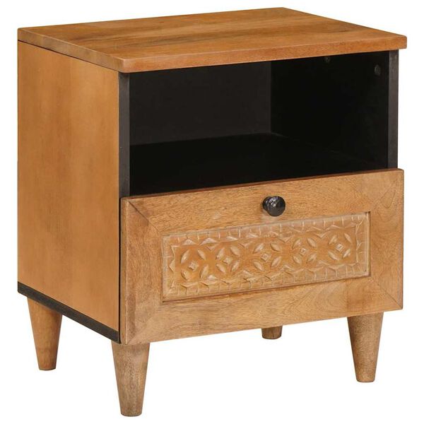 vidaXL Armário de Cabeceira com gaveta Marrom Claro 40 x 33 x 46 cm