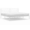 vidaXL Estrutura de cama com cabeceira 180x200 cm metal branco