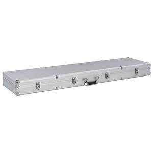 vidaXL Estojo para arma 134x35x12 cm alum&iacute;nio prateado