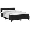 vidaXL Cama Box com cabeceira Manual Preto 140 x 200 cm tecido