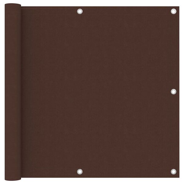 vidaXL Tela de varanda 90x400 cm tecido Oxford castanho