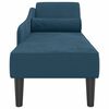 vidaXL Chaise lounge com almofad&otilde;es veludo azul