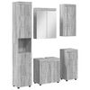 vidaXL Conjunto de M&oacute;veis para Banheiro TULUM 5 unid. Cinza Sonoma