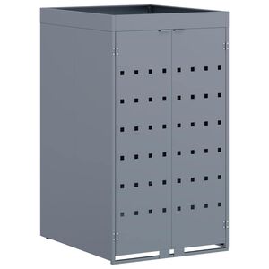 vidaXL Armazenamento para Lixeira com Cobertura de Jardinagem para Lixeira &Uacute;nica de 240L