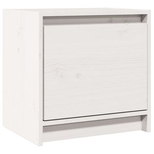 vidaXL Mesa de cabeceira 40x30,5x40 cm madeira de pinho maci&ccedil;a branco