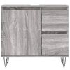 vidaXL 3 pcs Conjunto m&oacute;veis casa de banho madeira proc. cinza sonoma