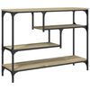 vidaXL Mesa consola 100x30x75 cm derivados de madeira carvalho sonoma