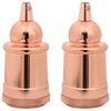 vidaXL Casquilhos de l&acirc;mpadas 2 pcs rosa dourado E27