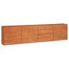 vidaXL Canteiro de jardim 320x40x77 cm aço corten cor enferrujado