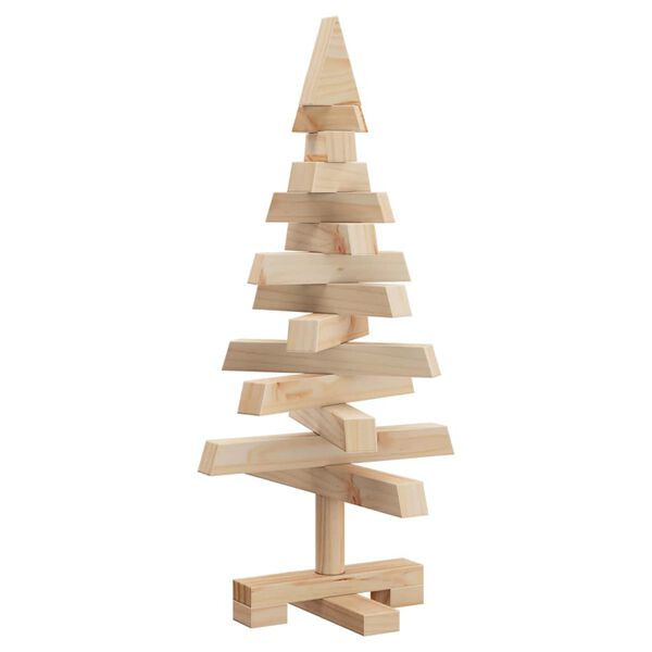 vidaXL Árvores de Natal Natural 60 cm Madeira de pinho maciça