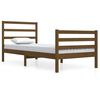 vidaXL Estrutura de cama 90x200 cm pinho maci&ccedil;o castanho mel