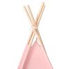 vidaXL Tenda teepee infantil c/ saco 120x120x150 cm pele p&ecirc;ssego rosa