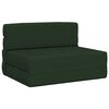 vidaXL Sof&aacute; Cama Dobr&aacute;vel Verde-Escuro 70 x 80 x 60 cm Tecido