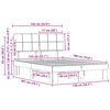 vidaXL Estrutura de Cama com Cabeceira Estofada Cinzento-claro