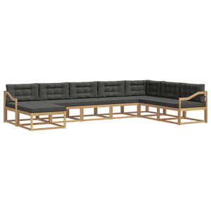 vidaXL Conjunto de Sof&aacute;s para Exterior 8 unid. Branco e Antracite