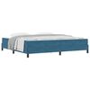 vidaXL Cama Box com colch&atilde;o Azul Escuro 200 x 220 cm tecido