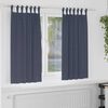vidaXL Cortinas Blackout com Argolas 2 pcs Antracite 175 x 140 cm