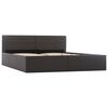 vidaXL Cama hidr&aacute;ulica c/ arruma&ccedil;&atilde;o 160x200cm couro artificial cinza