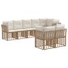 vidaXL Conjunto de Sof&aacute;s para Exterior 8 unid. 8 lugar Natural