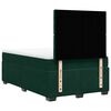 vidaXL Cama boxspring com colch&atilde;o 120x190 cm veludo verde-escuro