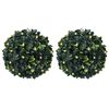 vidaXL Bolas artificiais de buxo com luzes LED 2 pcs verde 22 cm