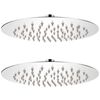 vidaXL Cabe&ccedil;a de chuveiro 2 pcs a&ccedil;o inoxid&aacute;vel &Oslash; 20 cm