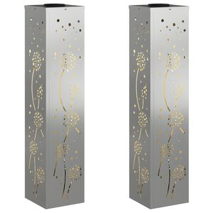 vidaXL Luz Solar LED de Caminho 2 pcs Ferro Enferrujado Galvanizado