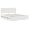 vidaXL Estrutura da Cama com cabeceira Branco 200 x 200 cm