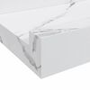 vidaXL Prateleira de Parede 4 pcs M&aacute;rmore Branco 100 x 9 x 3 cm
