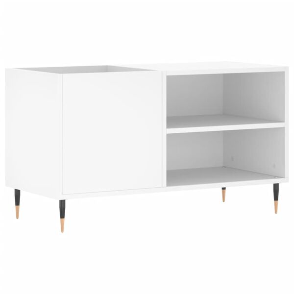 vidaXL Armário para discos 85x38x48 cm derivados de madeira branco