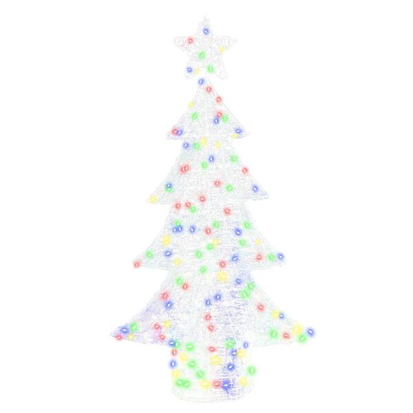vidaXL Árvore de Natal com 160 LEDs Multicolor 150 cm Acrílo