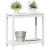 vidaXL Mesa jardinagem c/ prateleira 82,5x35x75 cm pinho maci&ccedil;o branco