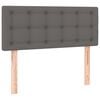 vidaXL Cabeceira de cama couro artificial 80x5x78/88 cm cinzento