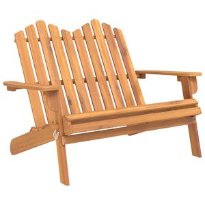 vidaXL Banco de jardim Adirondack 126 cm madeira de ac&aacute;cia maci&ccedil;a