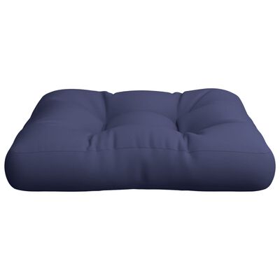 vidaXL Almofadão para sofá de paletes 50x50x12 cm tecido azul-marinho