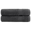 vidaXL Toalhas banho premium SOLUND 2pcs 100x150cm 600gsm antracite