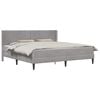 vidaXL Estrutura de cama com colch&atilde;o Cinzento-claro 180 x 200 cm