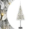 vidaXL &Aacute;rvore de Natal com 150 LEDs com suporte Branco 120 cm PE e A&ccedil;o