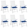 vidaXL Almofadões p/ cadeiras jardim 6 pcs 40x40x4 cm oxford azul real