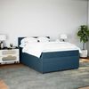 vidaXL Cama boxspring com colch&atilde;o 140x190 cm veludo azul