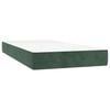 vidaXL Cama box spring c/ colch&atilde;o/LED 200x200 cm veludo verde-escuro