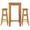 vidaXL Conjunto de bar para jardim 3 pcs madeira de ac&aacute;cia maci&ccedil;a