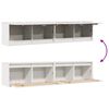 vidaXL Armários de parede 2 pcs 80x30x35 cm pinho maciço branco